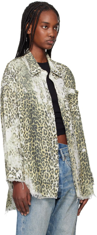 Skjorte R13 R13 Shredded Leopard Print Shirt Beige | R13WR075-R469B, 1