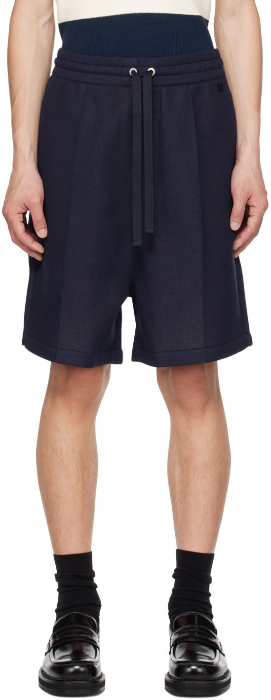 Shorts AMI Pinched Seam Shorts Mørkeblå | HSO615.750, 0