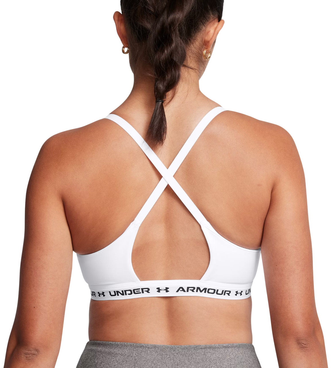 Bh Under Armour Crossback Low Sports Bra Hvid | 1386424-100, 1