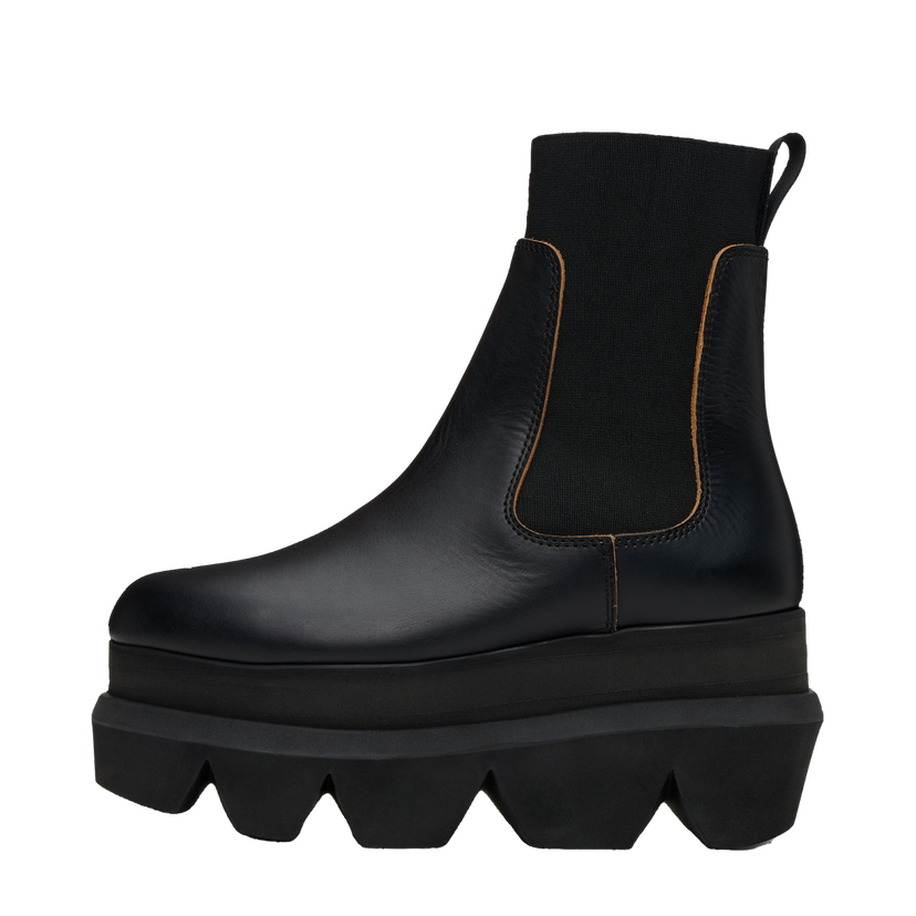 Sneakers og sko sacai Leather Chelsea Boots Sort | SCW-257