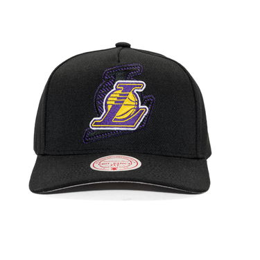 Kasket Mitchell & Ness NBA Los Angeles Lakers Tilted Pro Snapback Cap Sort | HP12813-LALBLCK, 1