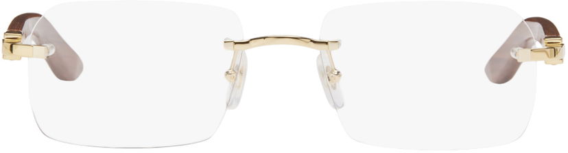 Solbriller Cartier Rectangular Glasses Beige | CT0453O-004