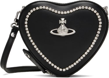 Håndtaske Vivienne Westwood Vivienne Westwood Mini Heart Crossbody Bag with Crystal Trim Sort | 58020001W-L008K-, 0