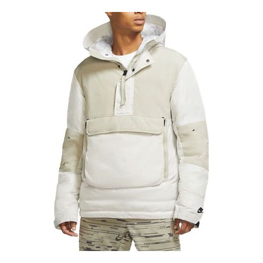 Parka Nike Nike Splicing Hooded Pullover Jacket Beige | CU4420-072, 0