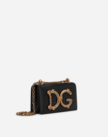 Håndtaske Dolce & Gabbana Dolce & Gabbana DG Girls Calfskin Phone Bag Sort | BI1416AW07080999, 2