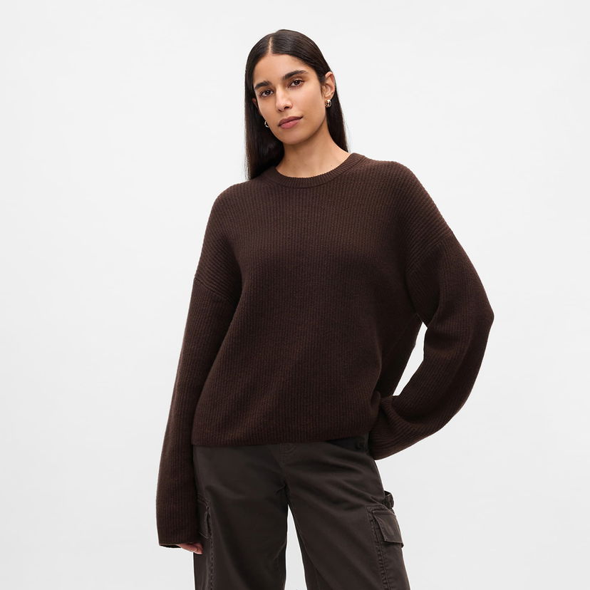 Sweater GAP Sweater Cashsoft Crew Pullover Terra Brown S Sort | 483763-01