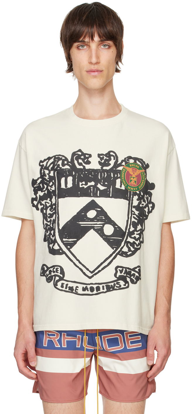 T-shirt Rhude Crest Graphic T-Shirt Hvid | RHFW24TT20012