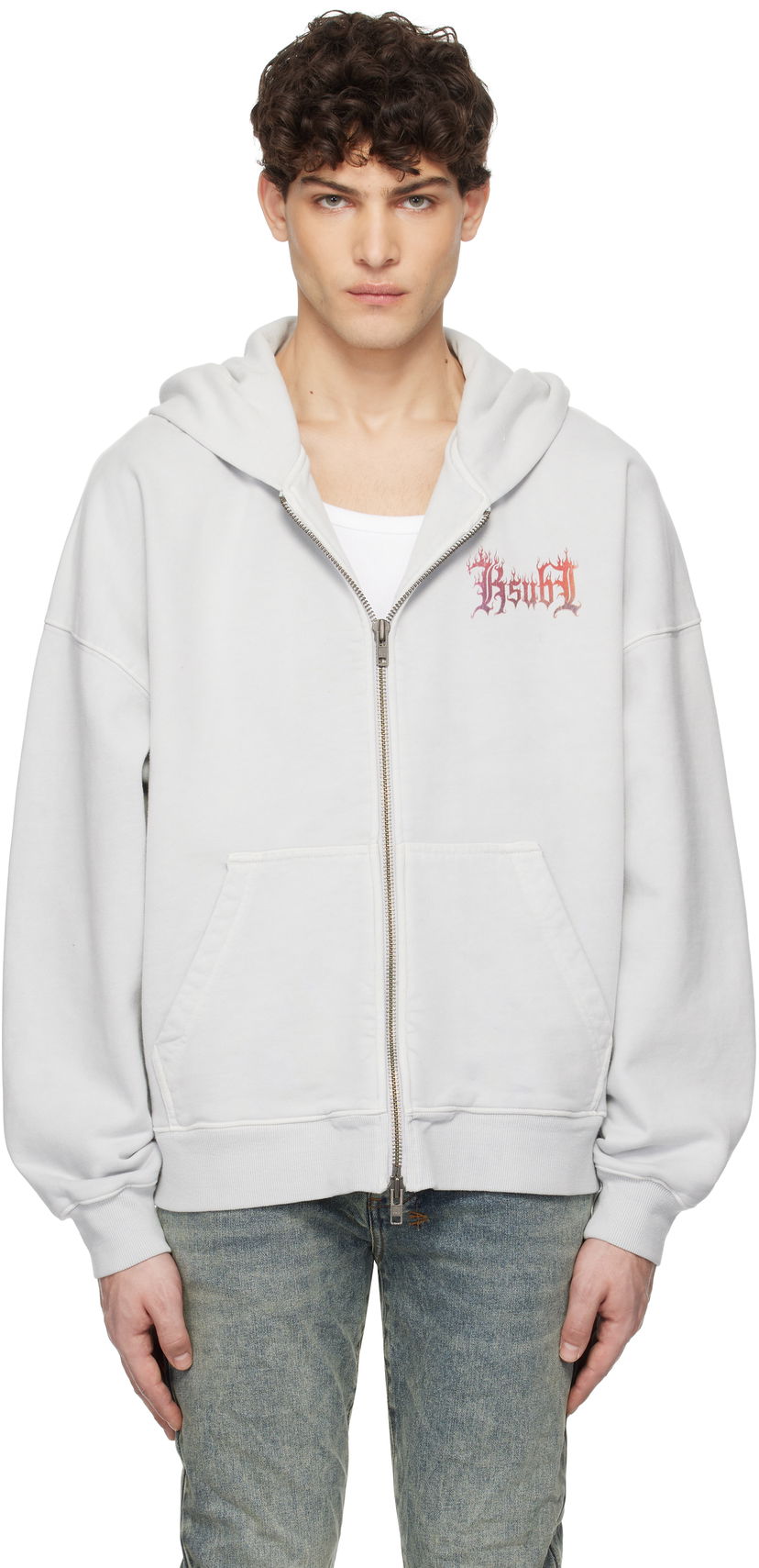 Sweatshirt Ksubi Ksubi Fuego Ekcess Zip Hoodie Grå | MPS25FL007