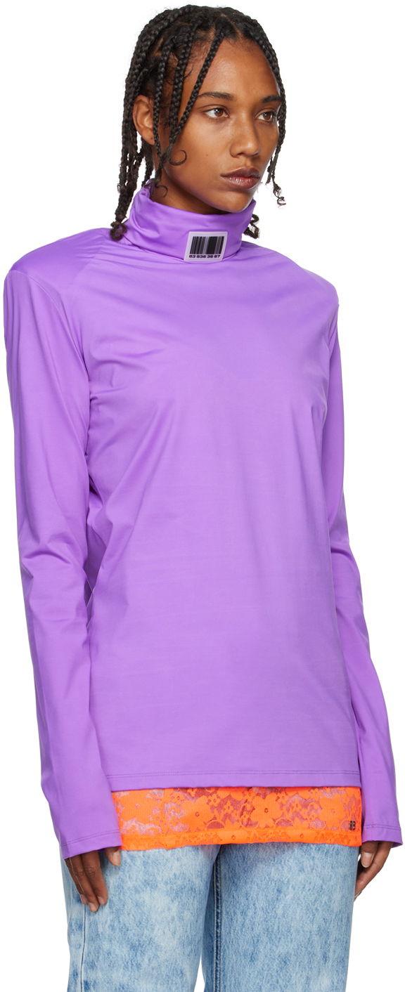 Sweater VETEMENTS VTMNTS Turtleneck Long Sleeve Top Lilla | VL14TO300I, 1