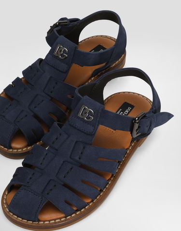 Tilbehør Dolce & Gabbana Dolce & Gabbana Nubuck Fisherman Sandals Blå | DA5279A106180650, 3