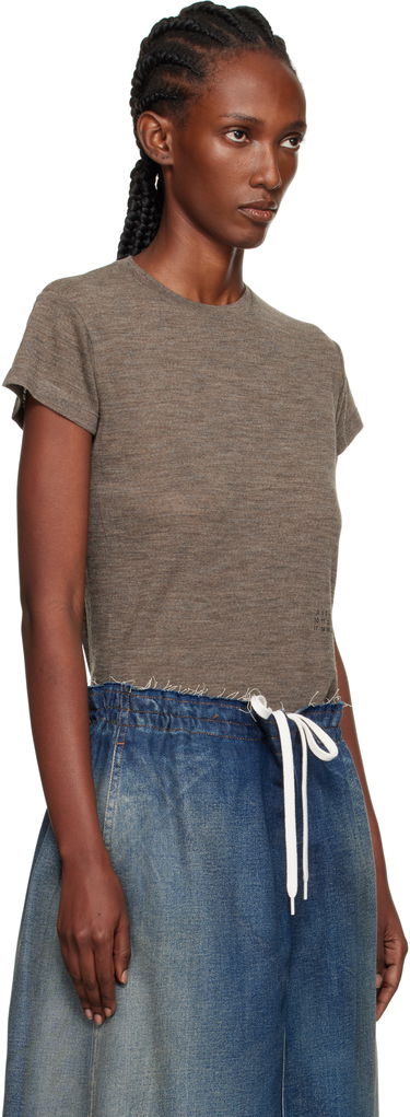 T-shirt Maison Margiela MM6 Maison Margiela Sheer Wool T-Shirt Sort | S52GC0354 M20123, 4