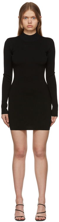 Mock Neck Long Sleeve Mini Dress