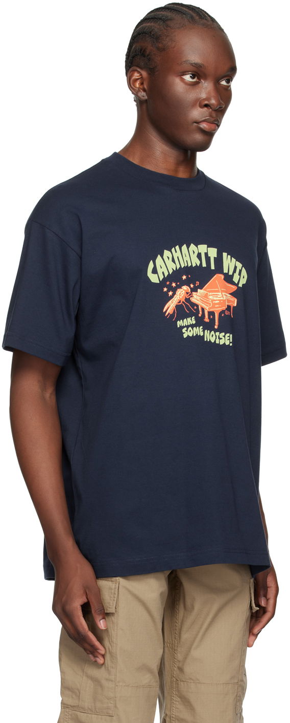 T-shirt Carhartt WIP Graphic Print Cotton T-Shirt Mørkeblå | I033666, 1