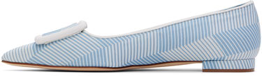 Kjole Manolo Blahnik Manolo Blahnik Maysale Ballerina Flats Blå | 124-2513-0001, 2