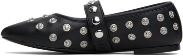 Sneakers og sko Stella McCartney Stella McCartney Ryder Popper-Studded Ballerina Flats Sort | 810473W1IL0, 2