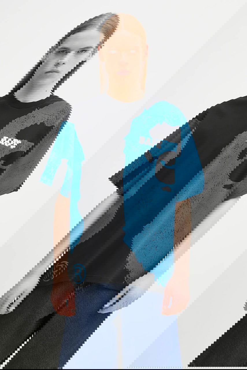 T-shirt BAPE A Bathing Ape Water Print College T-Shirt Sort | 1L30109339, 0