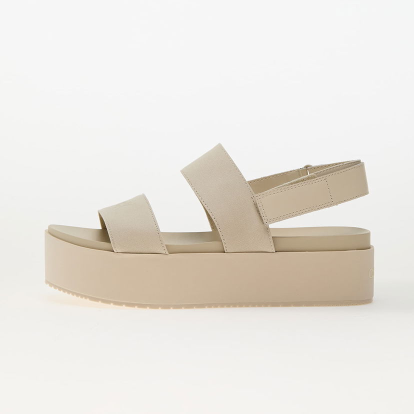 Sneakers og sko CALVIN KLEIN Flatform Sandal Slin Beige Beige | YW0YW01788 AEO