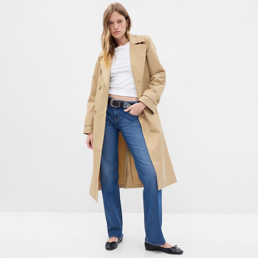 Trenchcoat GAP Icon Trench Coat Khaki Beige | 736395-01