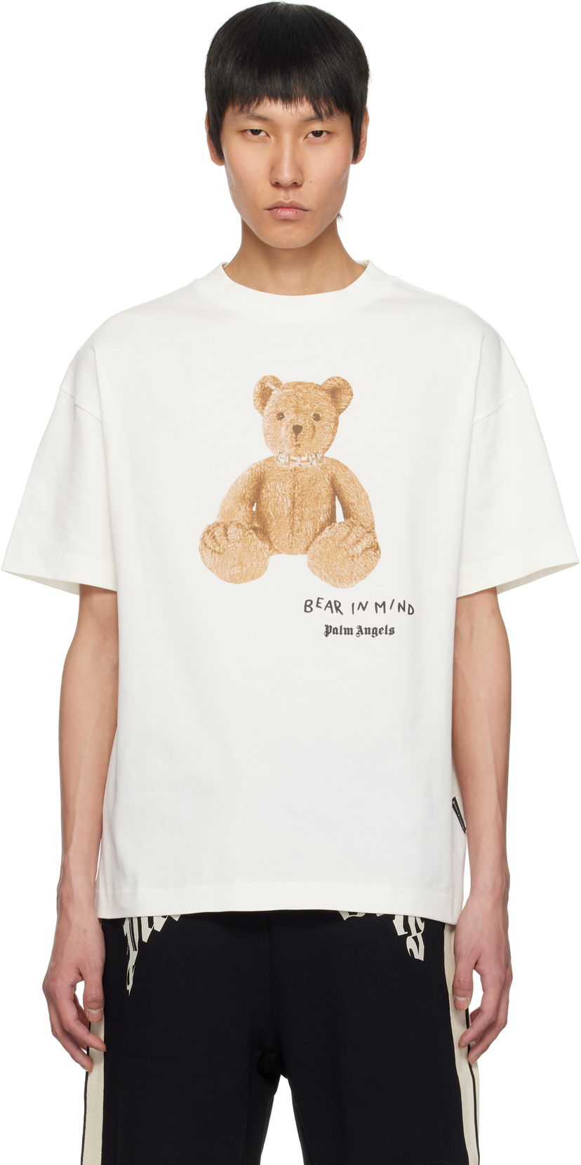 T-shirt Palm Angels Palm Angels 'Bear in Mind' T-Shirt Hvid | PMAA001S25JER0050360