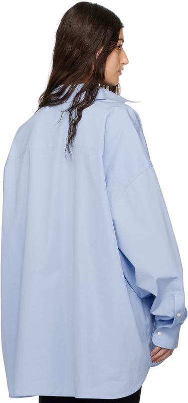 Skjorte WARDROBE.NYC Oversize Shirt Minidress Blå | W1085R17, 2