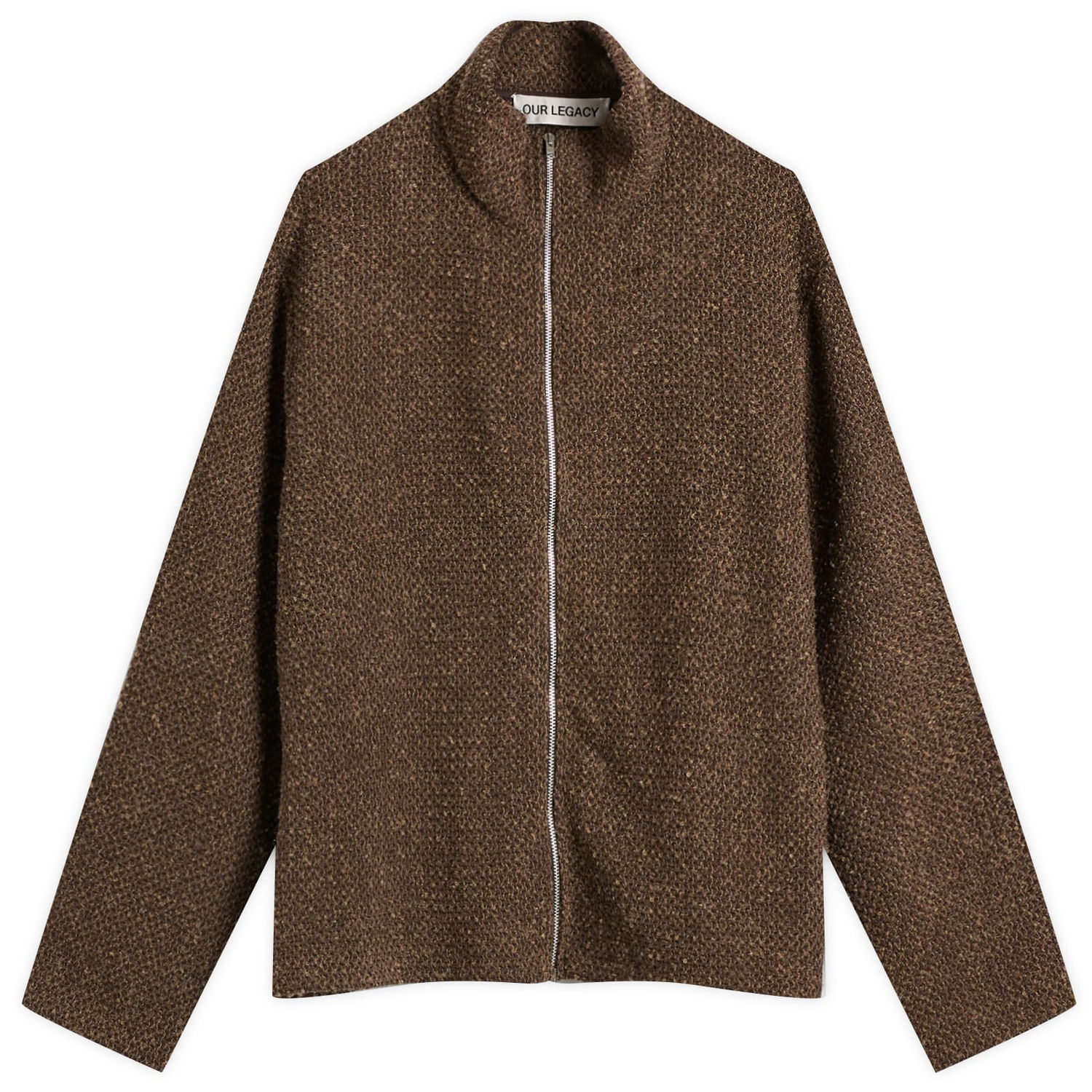 Sweatshirt OUR LEGACY Shrunken Full Zip Polo Brun | M4256SBS, 0