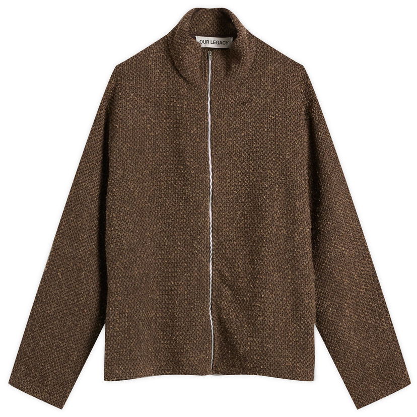Sweatshirt OUR LEGACY Shrunken Full Zip Polo Brun | M4256SBS