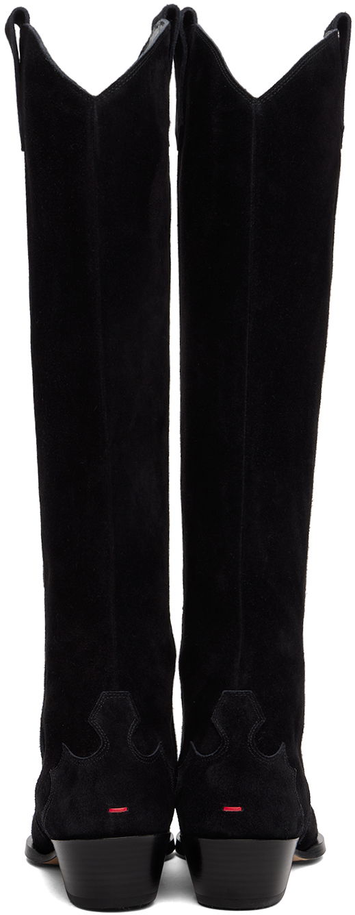 Tøj Aeyde Aeyde Aruna Suede Cowboy Tall Boots Sort | A11-KB-ARUP40CH-223-800-022, 1