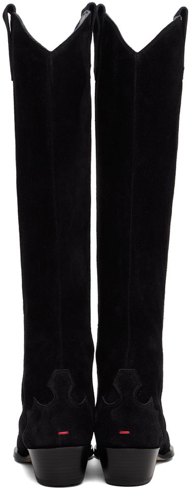 Tøj Aeyde Aeyde Aruna Suede Cowboy Tall Boots Sort | A11-KB-ARUP40CH-223-800-022, 1