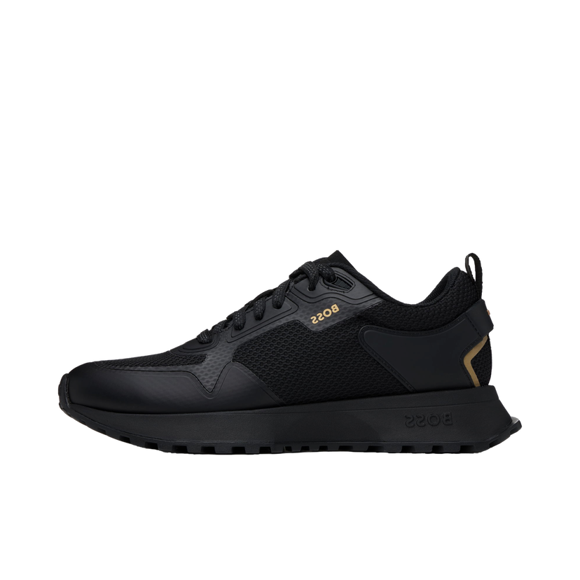 Sneakers og sko BOSS Mixed-Material Sneakers Sort | 50513195
