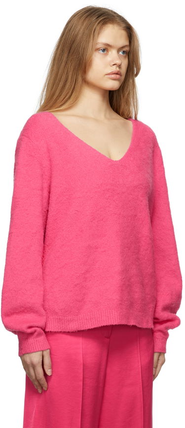 Sweater Helmut Lang Helmut Lang Brushed Cloud V-Neck Sweater Lyserød | L09HW713, 1