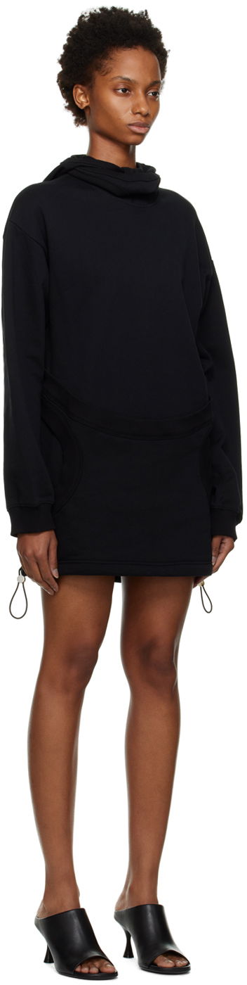 Sweatshirt Dion Lee Interlock Mask Hoodie Dress Sort | C3079F22, 1