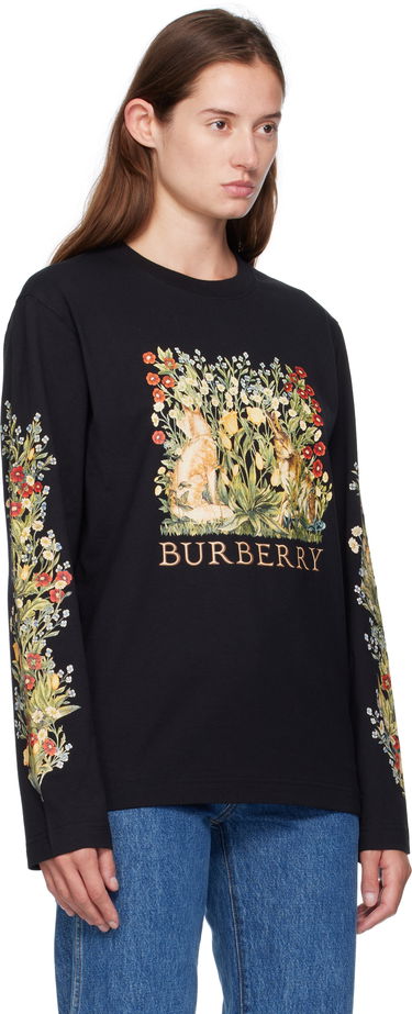 T-shirt Burberry Burberry Forest Print Long-Sleeve T-Shirt Sort | 8115847, 1