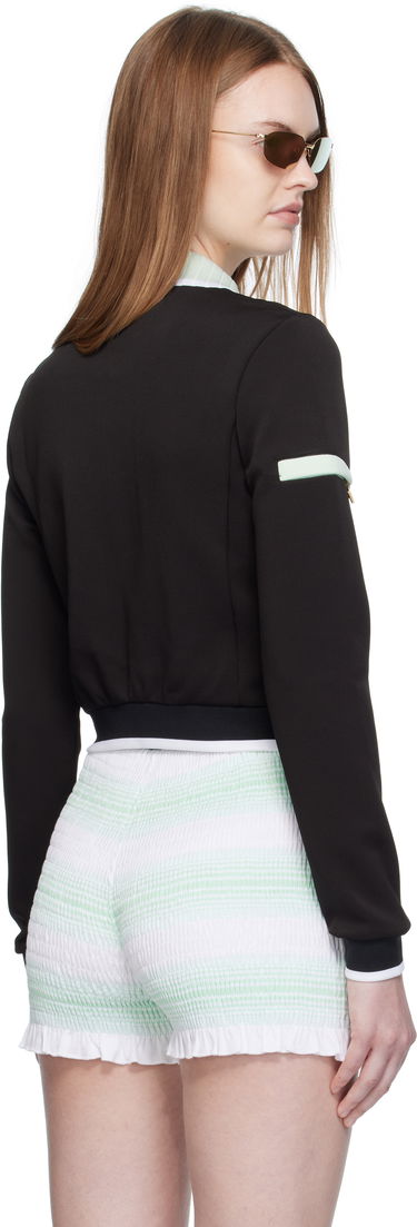 Jakke Casablanca Casablanca Viscose Cropped Track Jacket Sort | WPF25-JTP-378-01, 2