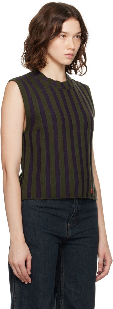 Tanktop Eckhaus Latta Eckhaus Latta Striped Sleeveless Top Grøn | 8025-EL-PF25-M -, 1