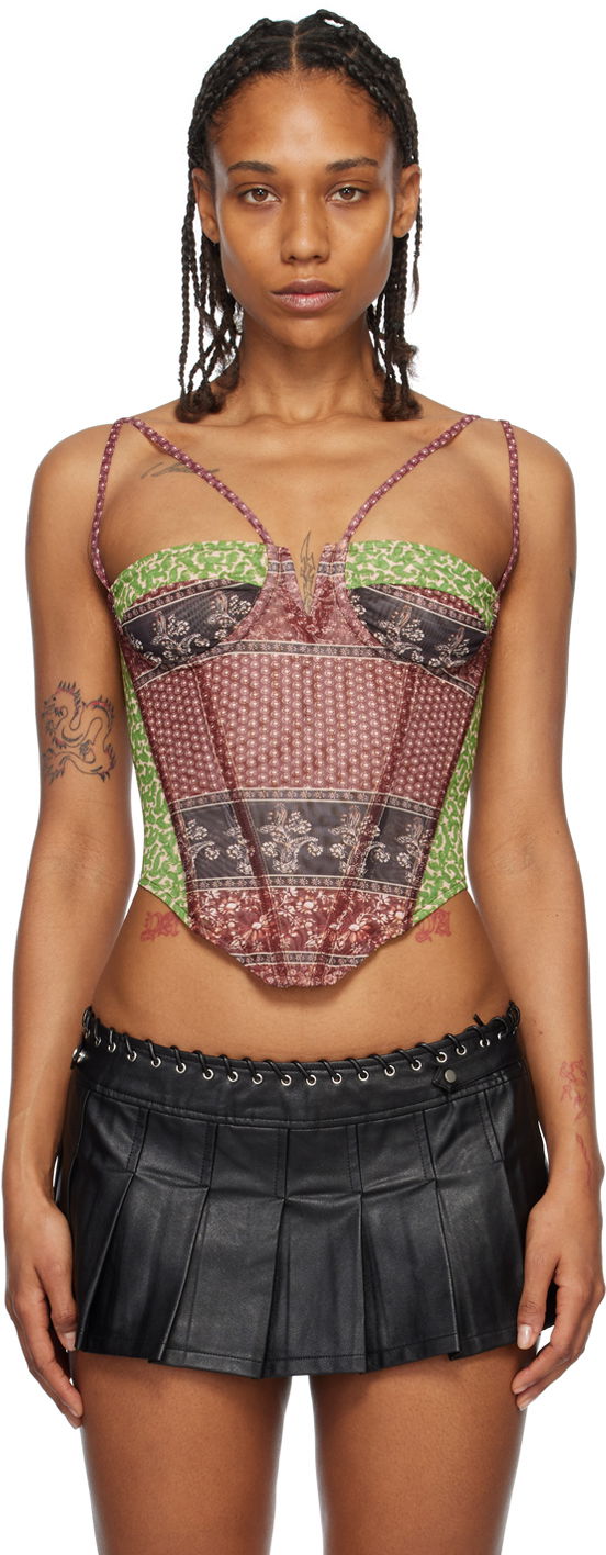 Bh Miaou Miaou Aphex Print Corset Flerfarvet | 7046PM1PNP