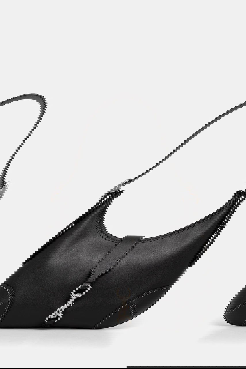 Skuldertaske Coach Hamptons Leather Buckle Shoulder Bag Sort | CW642, 0