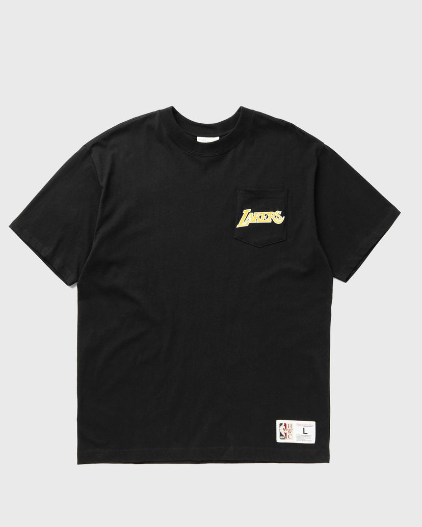 T-shirt Mitchell & Ness Mitchell & Ness Los Angeles Lakers Vintage Logo Pocket T-Shirt Sort | FC9252-LALBLCK