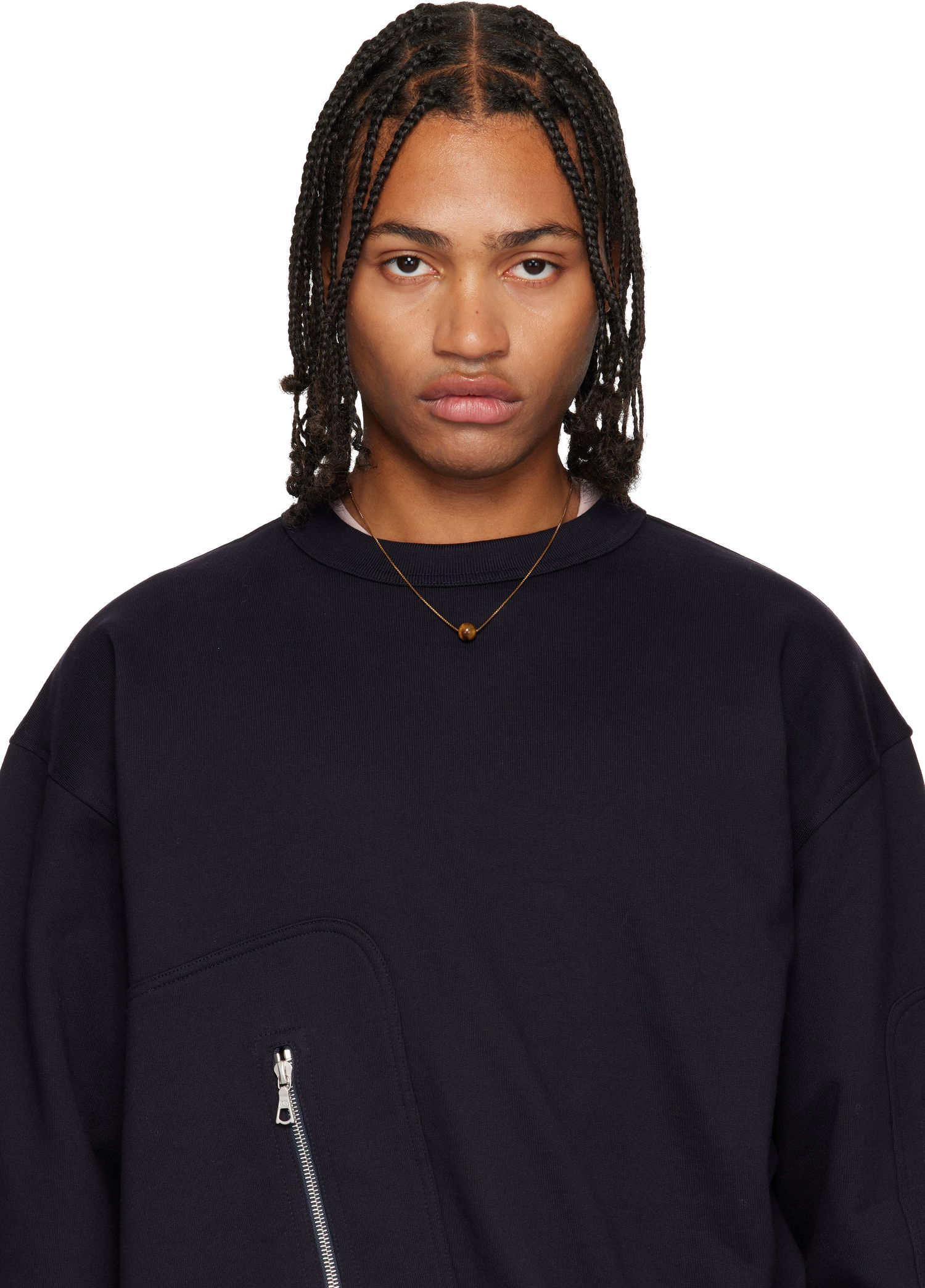 Halskæde Dries Van Noten Box Chain Necklace with Round Stone Pendant Flerfarvet | 252-028218-092, 1