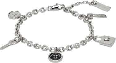 Armbånd Marc Jacobs Marc Jacobs Charm Bracelet with Buttons, Lock, Key and Logo Tag Metalisk | 2R4JBR001J41, 0