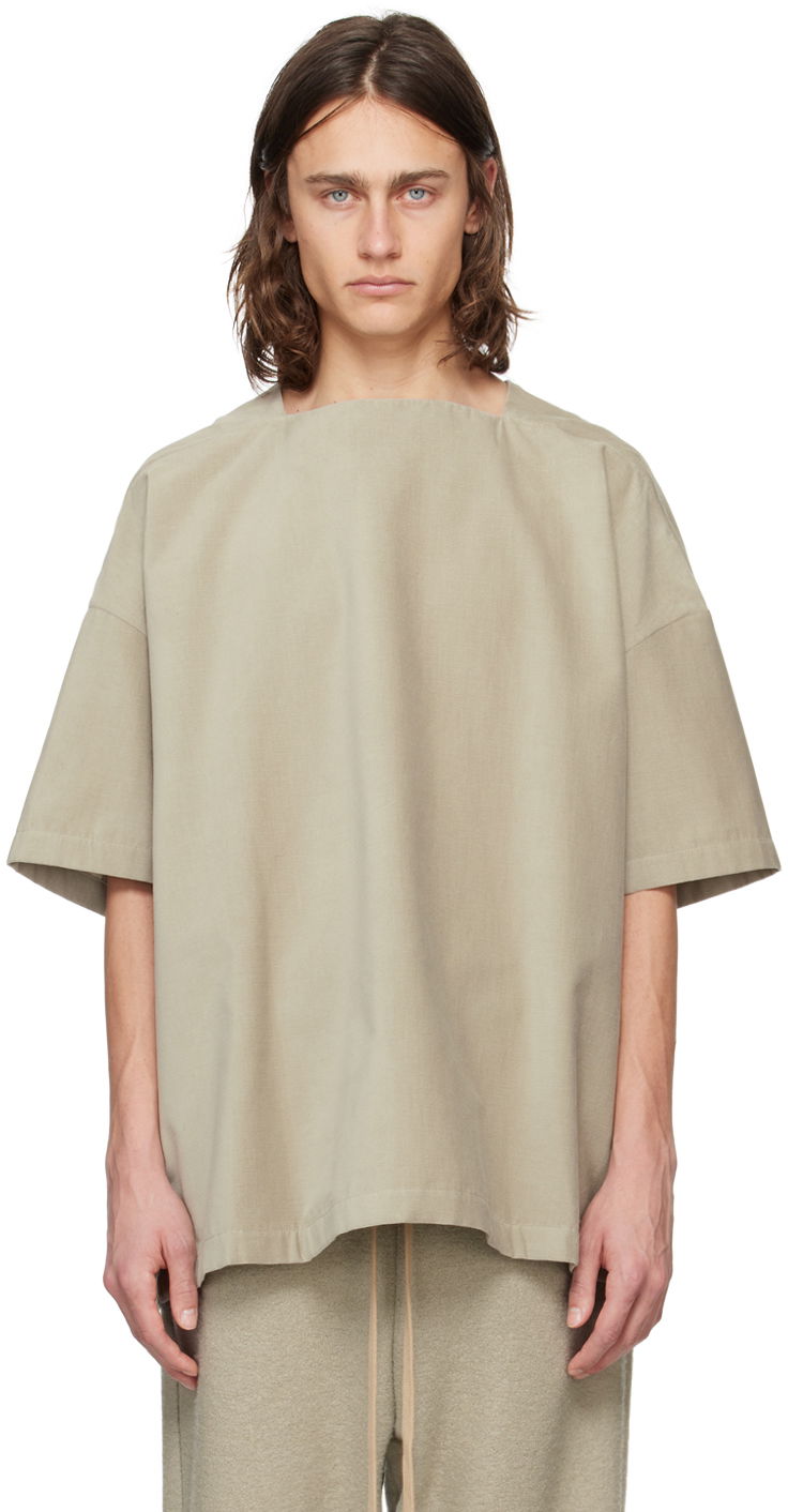 T-shirt Fear of God Green Square Neck T-Shirt Grøn | FG850-203COR
