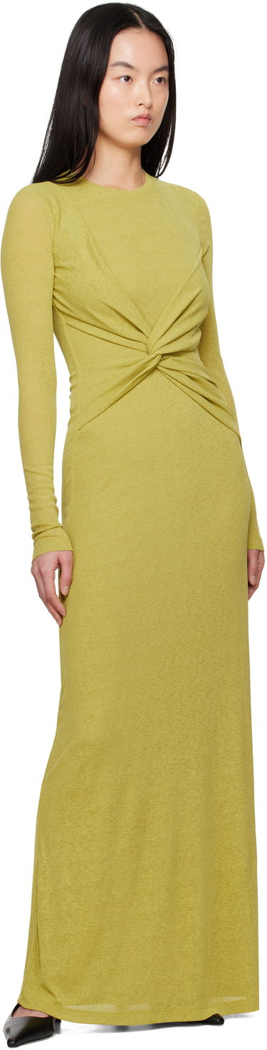 Kjole Nanushka Nanushka Rozal Twist Front Maxi Dress Grøn | NW25RSDR16464, 3