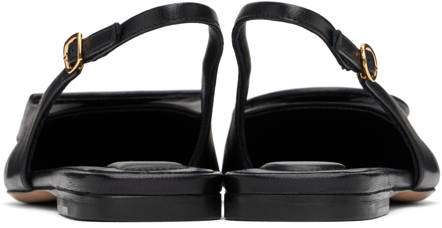 Kjole Jacquemus Jacquemus Les Classiques 'Les Slingbacks Duelo Plates' Slingback Ballerina Flats Sort | 24E241FO077-3073, 1