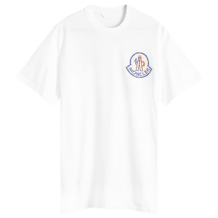 T-shirt Moncler Pixel Logo T-Shirt Hvid | 8C000-83927-04-00A