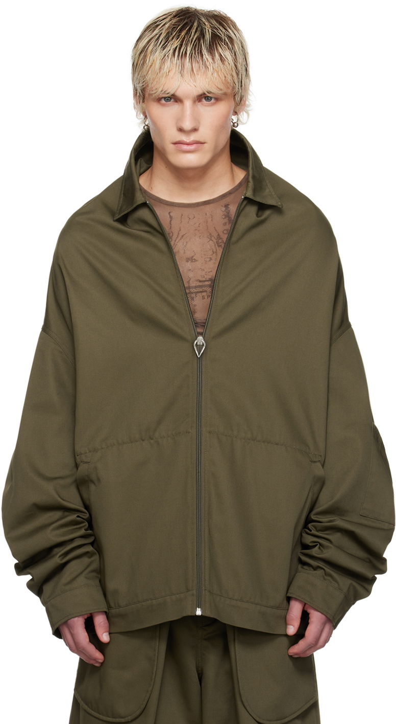 Jakke Jean Paul Gaultier Jean Paul Gaultier Shayne Oliver Edition Zip-Up Jacket Grøn | 24/27-F-VE054-C048-41
