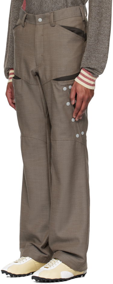 Bukser KIKO KOSTADINOV Kiko Kostadinov Inex Snap Trousers Brun | KKSS25T09-34, 3
