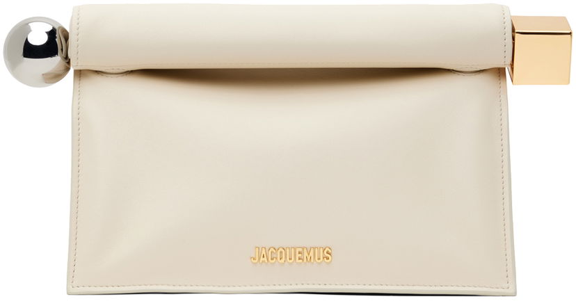 Håndtaske Jacquemus Les Sculptures 'La pochette rond carré Pouch Hvid | 24E233BA356-3171