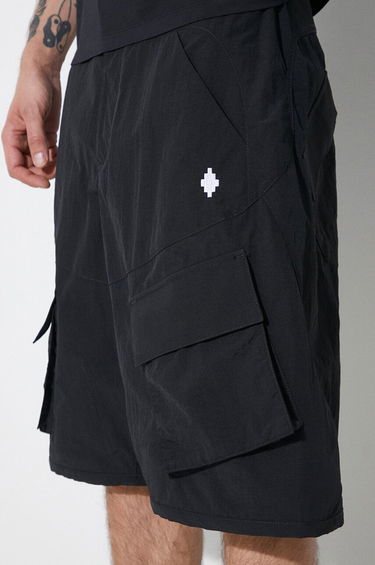 Shorts Marcelo Burlon Marcelo Burlon Cross Nylon Cargo Shorts Sort | CMCS001S24FAB0011001, 4