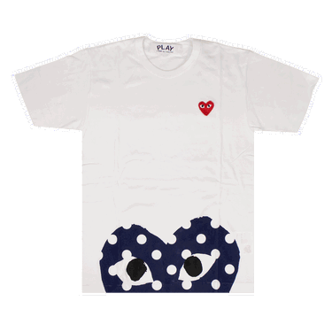 T-shirt Comme des Garçons PLAY Polka Dot Half Heart T-Shirt Hvid | az t236 051 1, 0