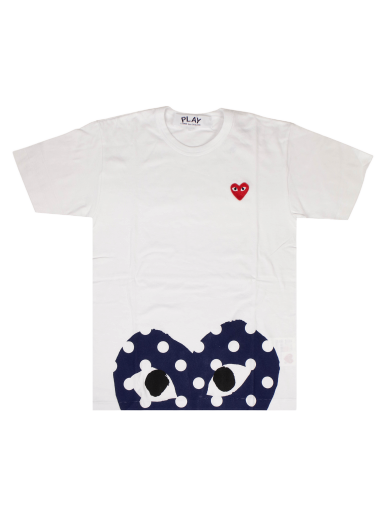 T-shirt Comme des Garçons PLAY Polka Dot Half Heart T-Shirt Hvid | az t236 051 1