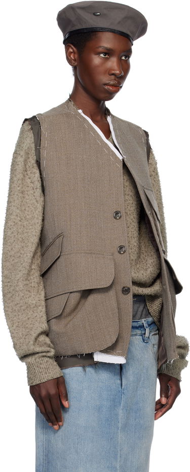 Vest Maison Margiela Maison Margiela Sleeveless Wool Vest Grå | S50FB0109 M35414, 4